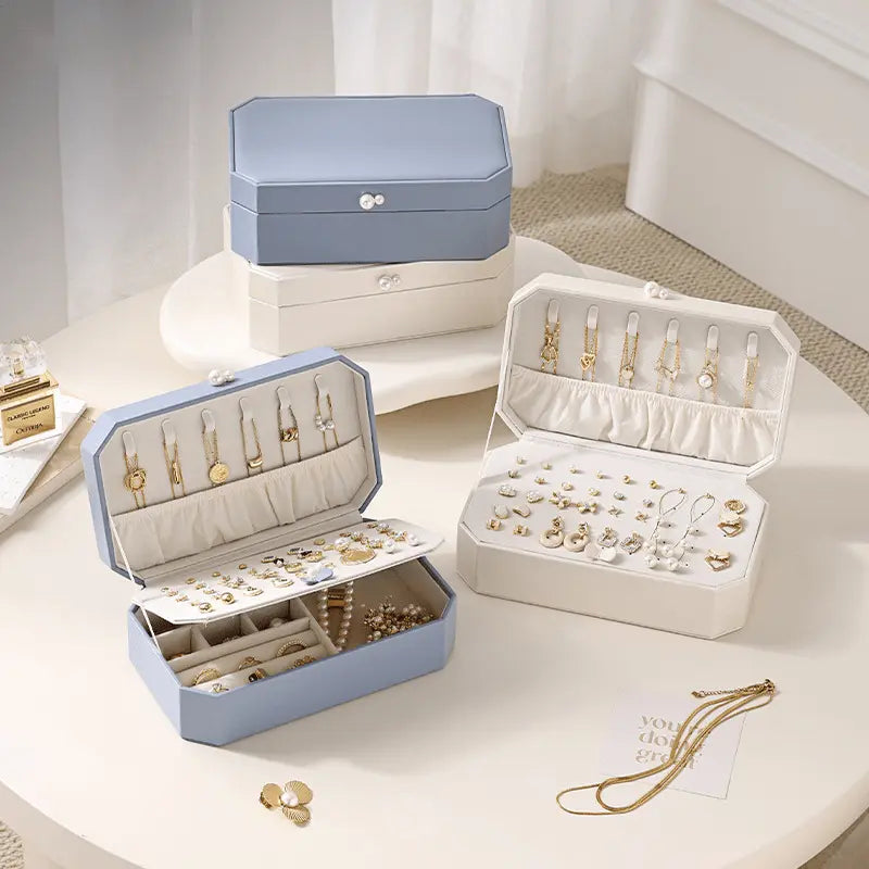 PU leather multi-layer large capacity jewelry box - Blade & Thread
