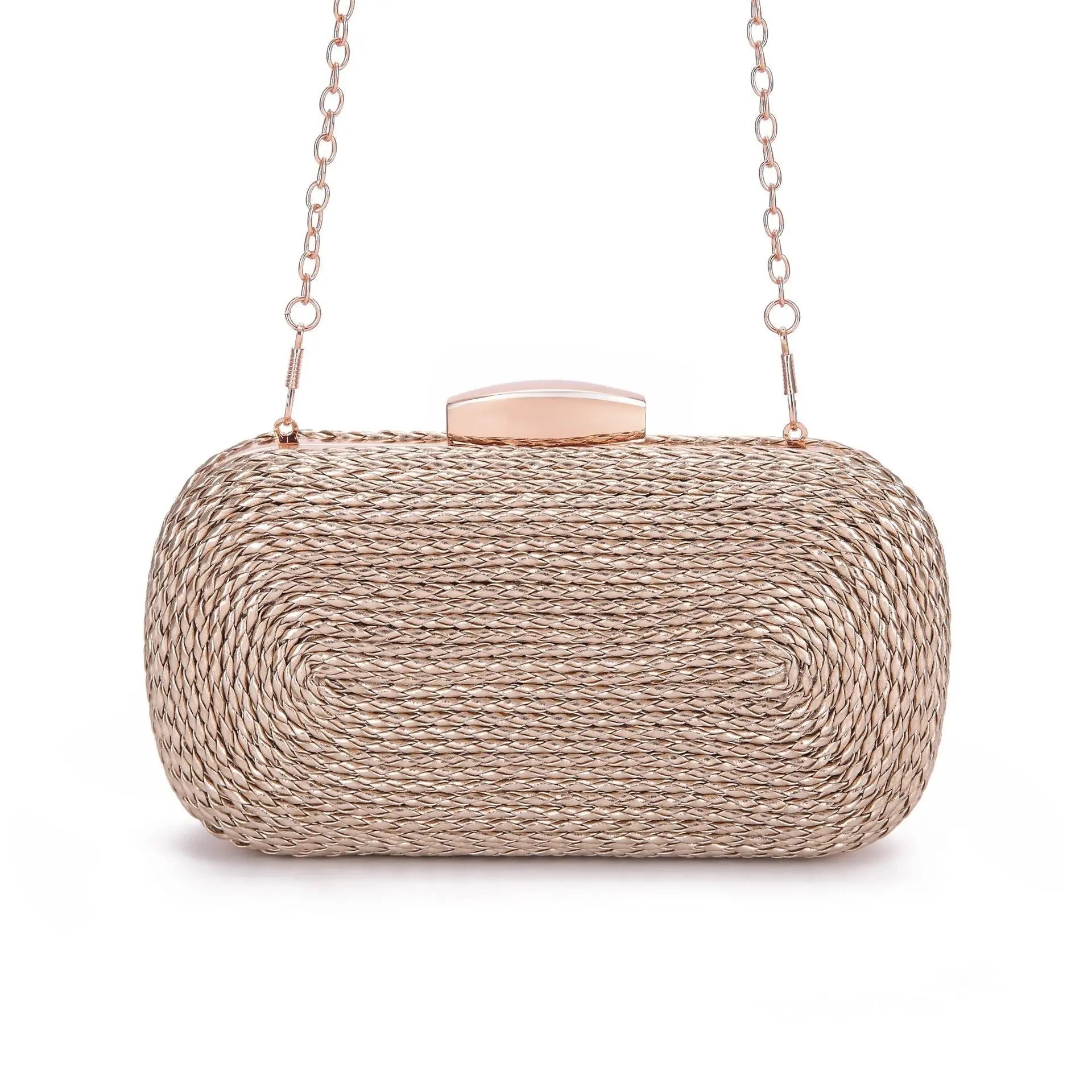 PU women's bag single shoulder woven evening bag - Blade & Thread