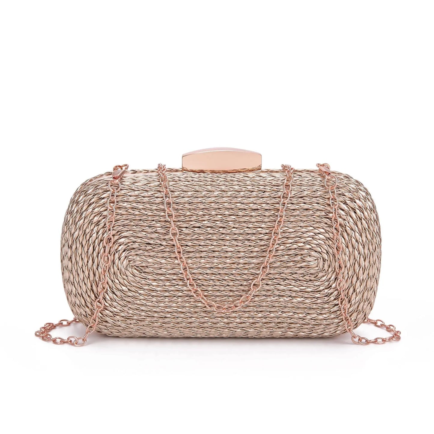 PU women's bag single shoulder woven evening bag - Blade & Thread