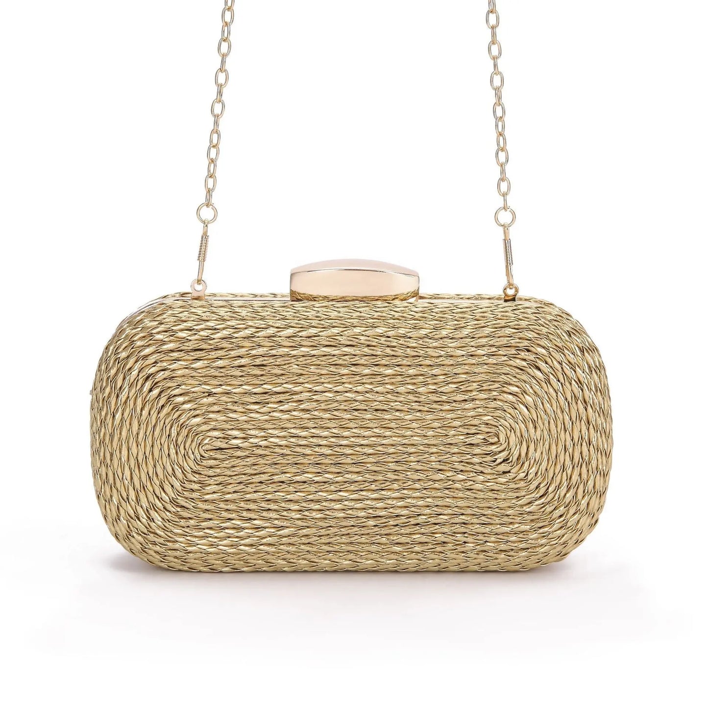 PU women's bag single shoulder woven evening bag - Blade & Thread