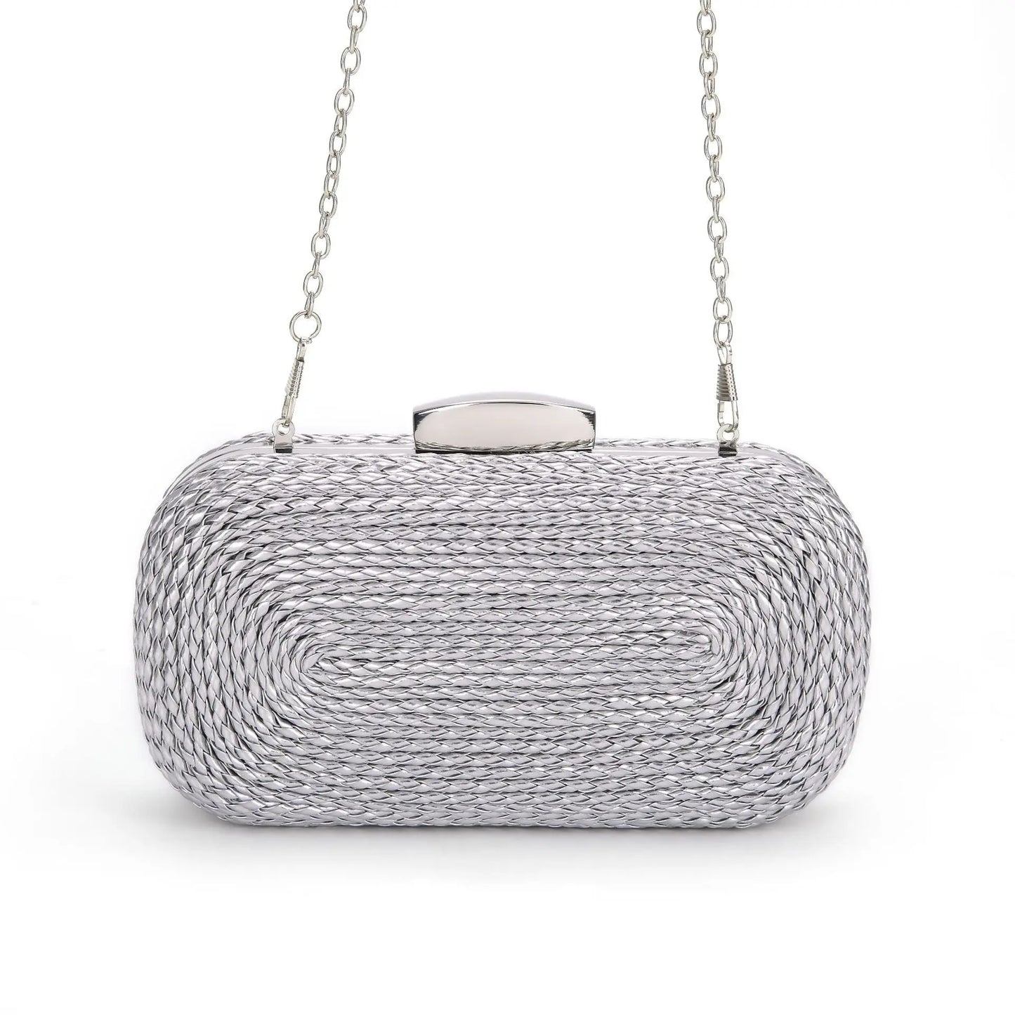 PU women's bag single shoulder woven evening bag - Blade & Thread