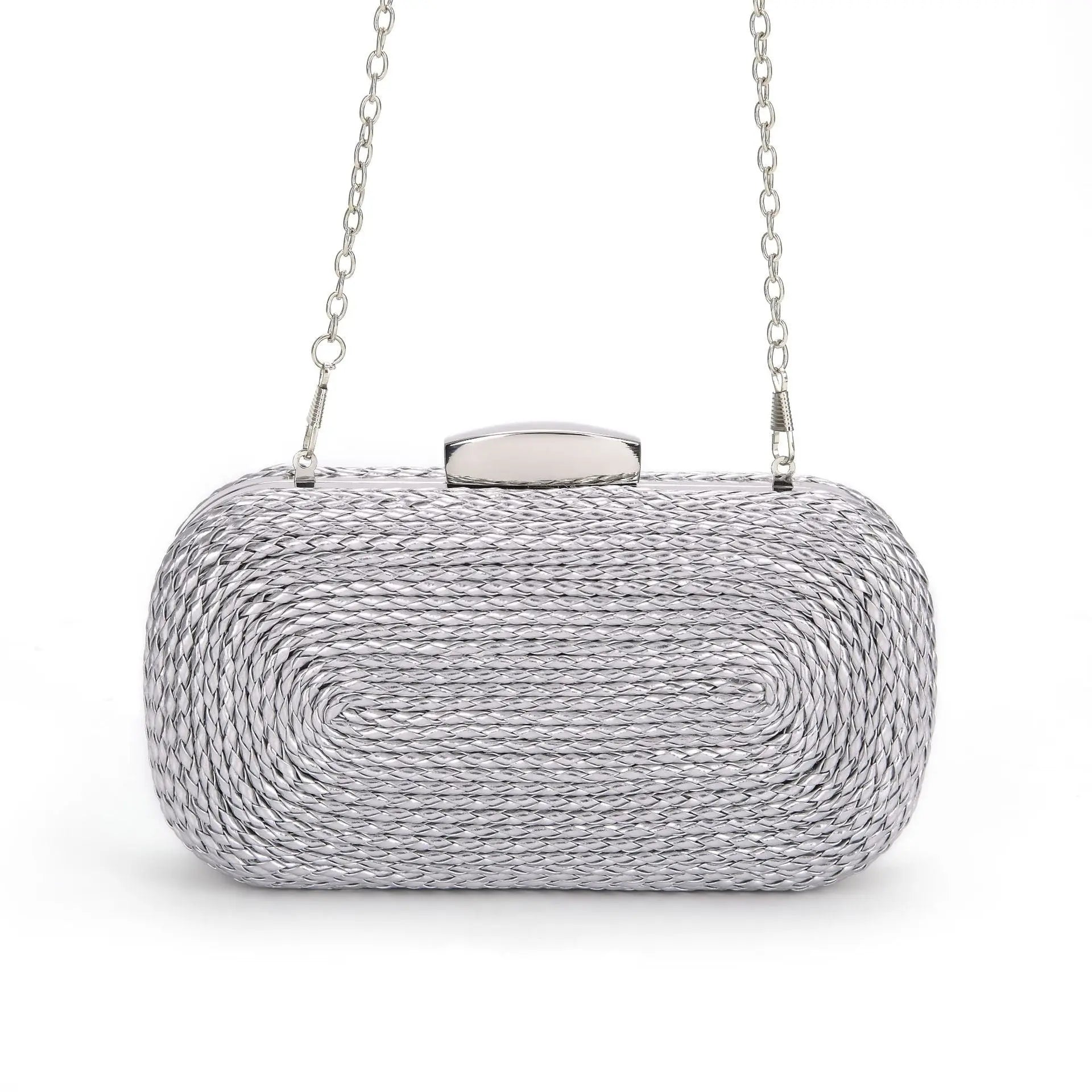 PU women's bag single shoulder woven evening bag - Blade & Thread