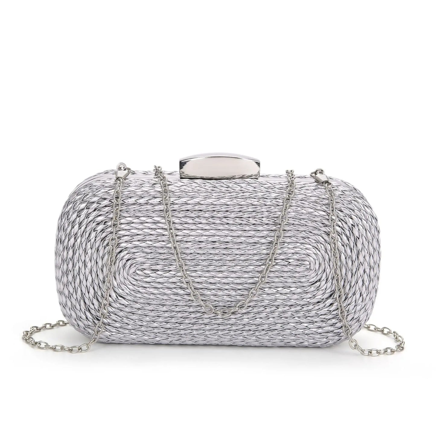 PU women's bag single shoulder woven evening bag - Blade & Thread