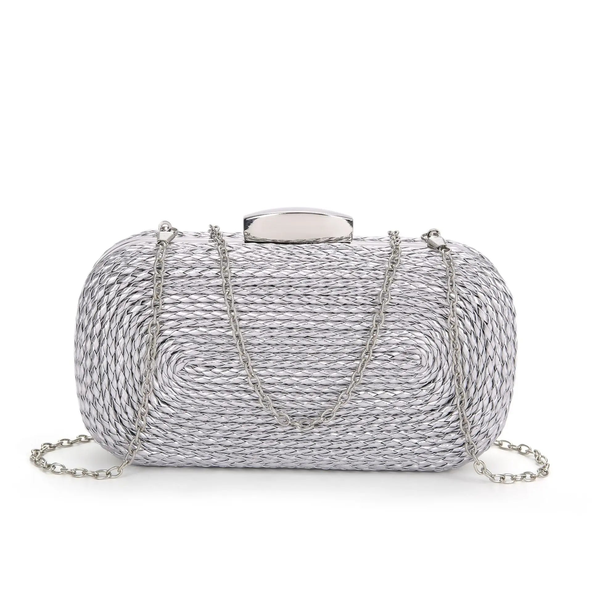 PU women's bag single shoulder woven evening bag - Blade & Thread