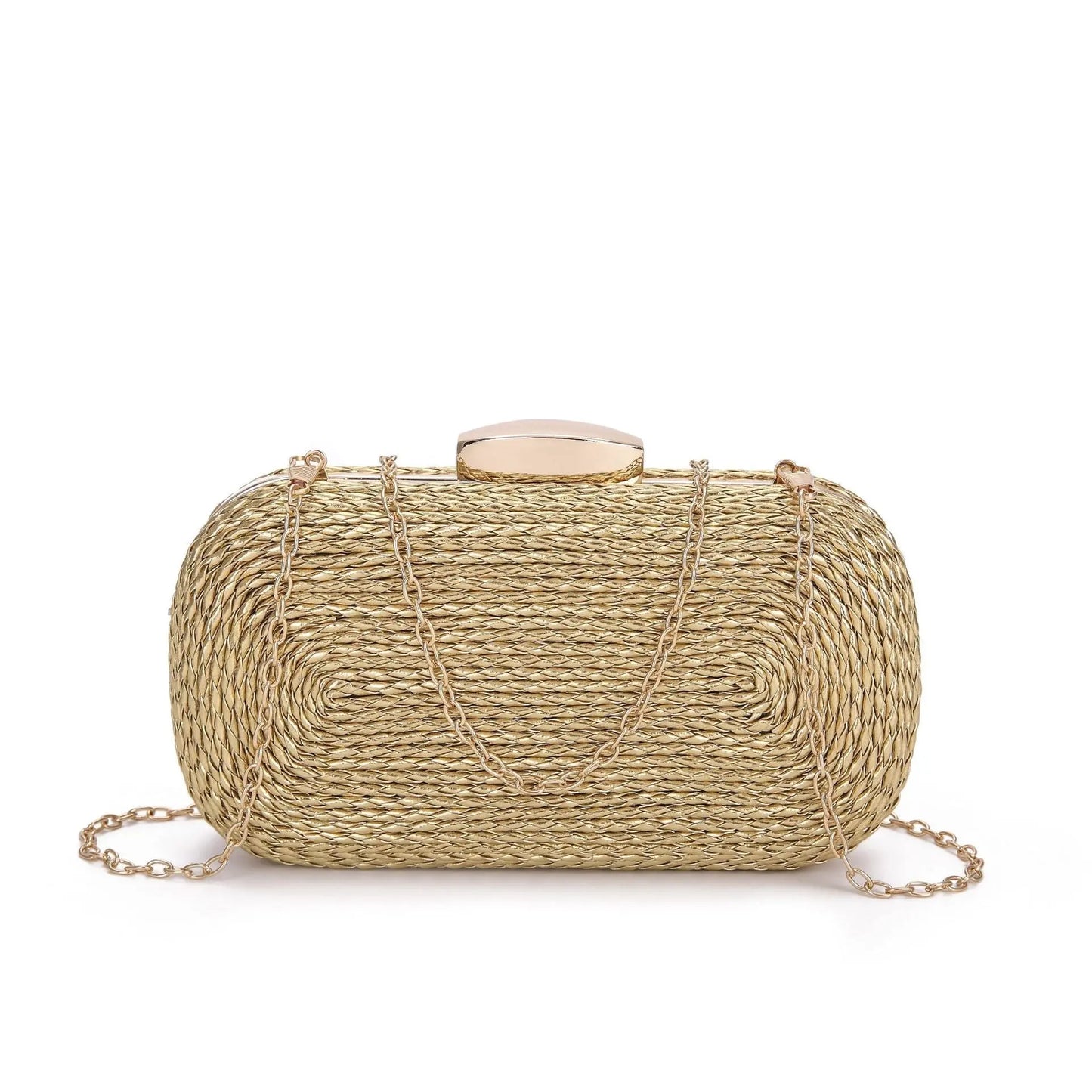PU women's bag single shoulder woven evening bag - Blade & Thread
