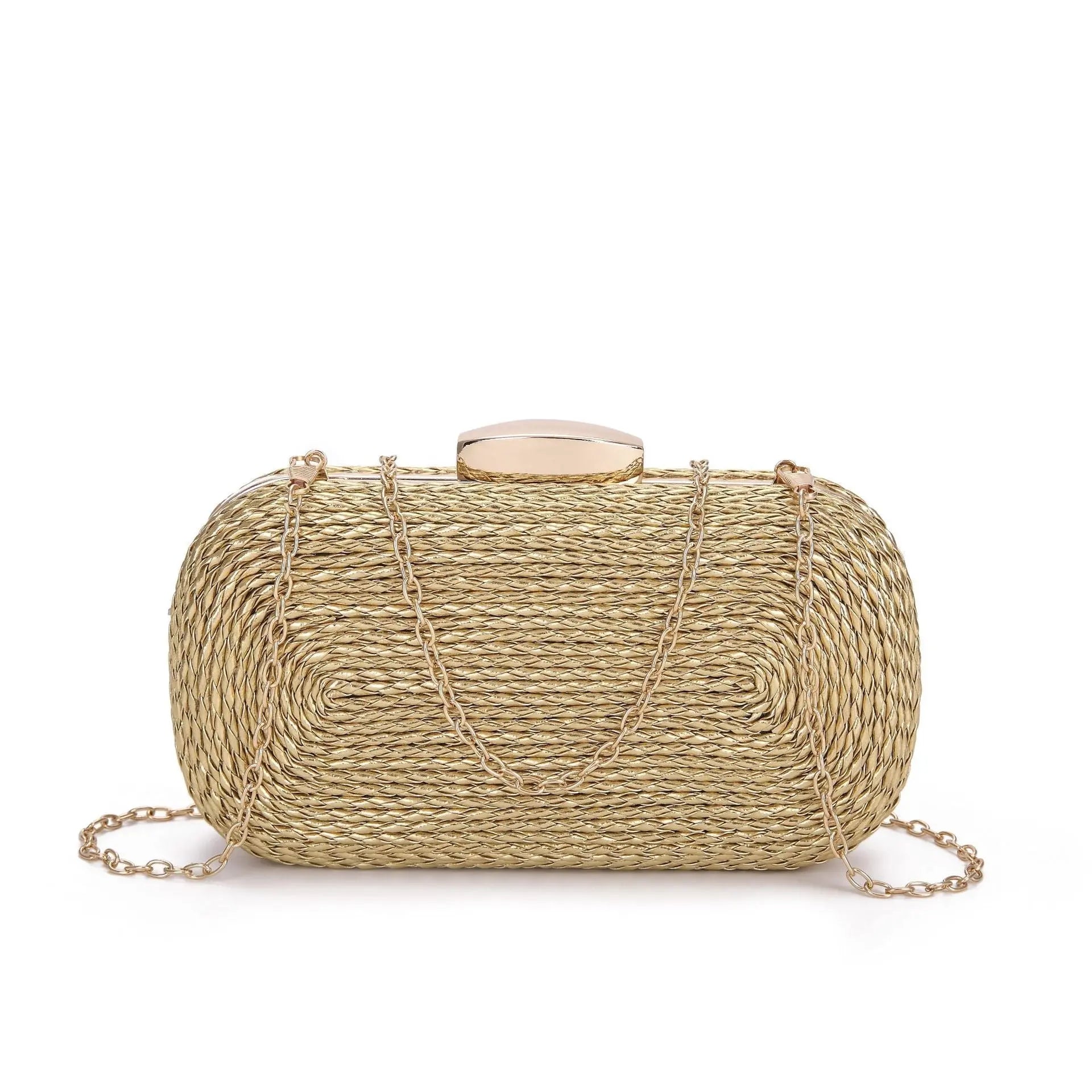 PU women's bag single shoulder woven evening bag - Blade & Thread