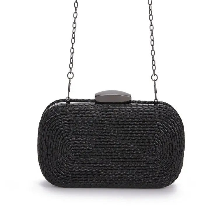 PU women's bag single shoulder woven evening bag - Blade & Thread