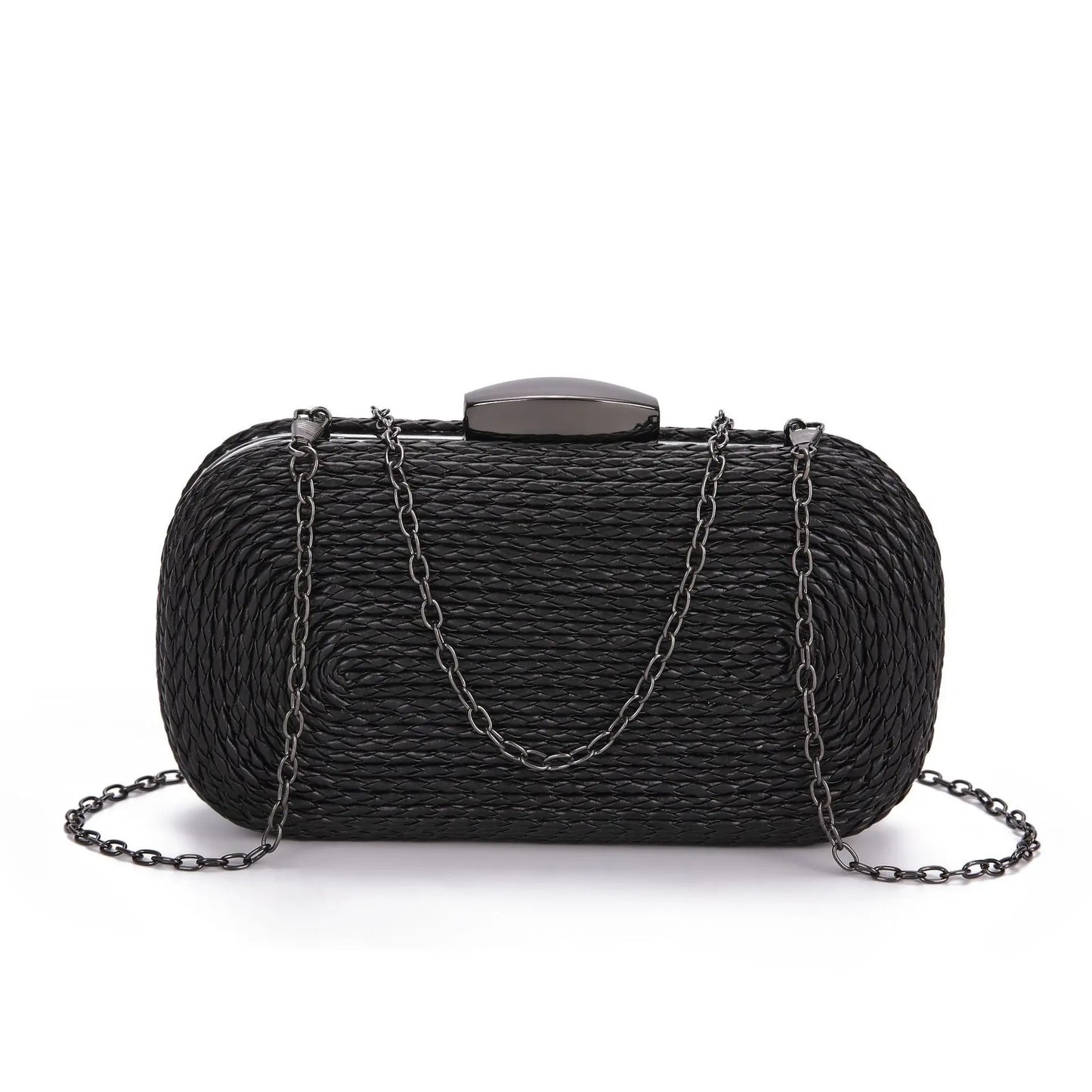 PU women's bag single shoulder woven evening bag - Blade & Thread