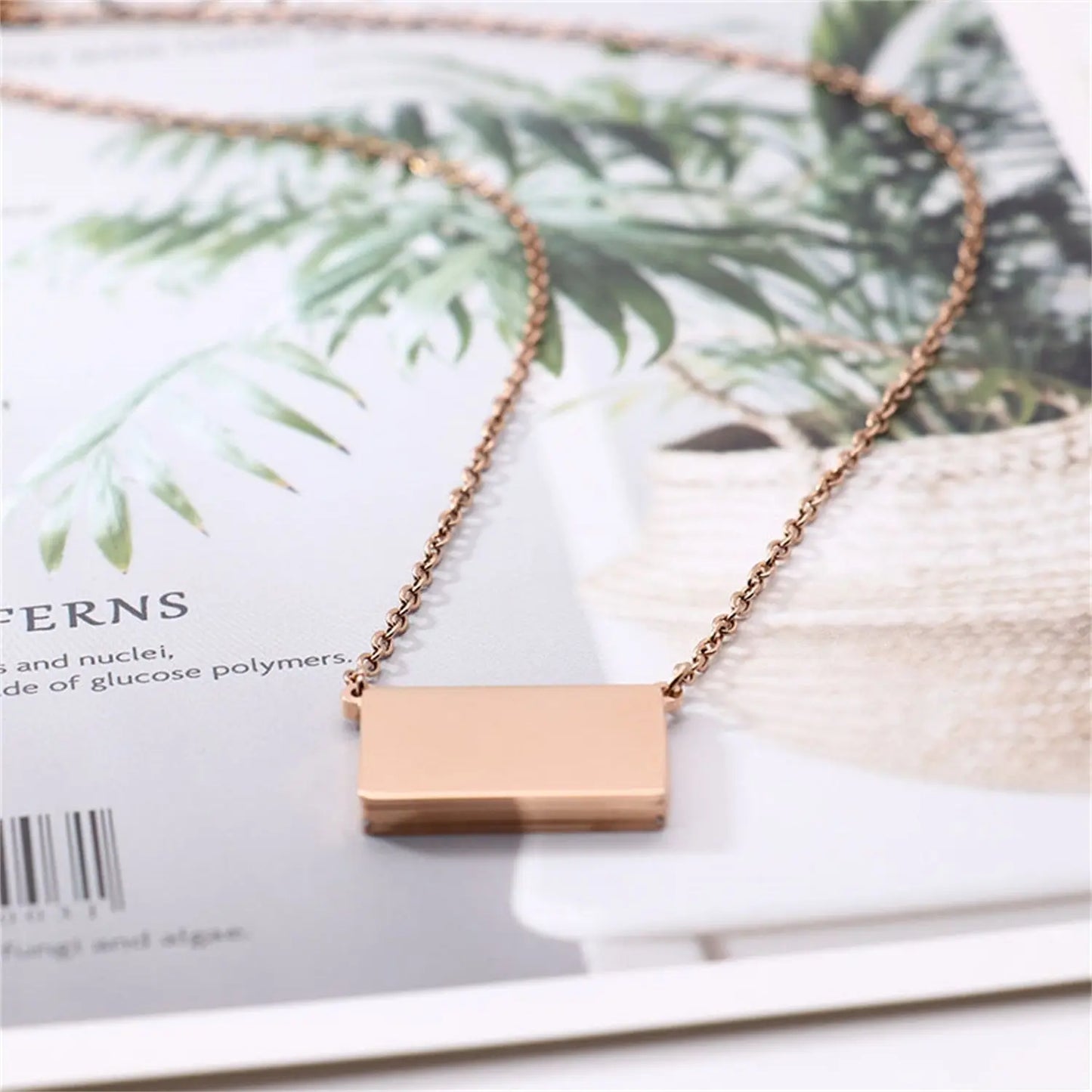 Pull-Out Envelope Necklace Personalized Engraved Photo Locket Unique Pendant - Blade & Thread