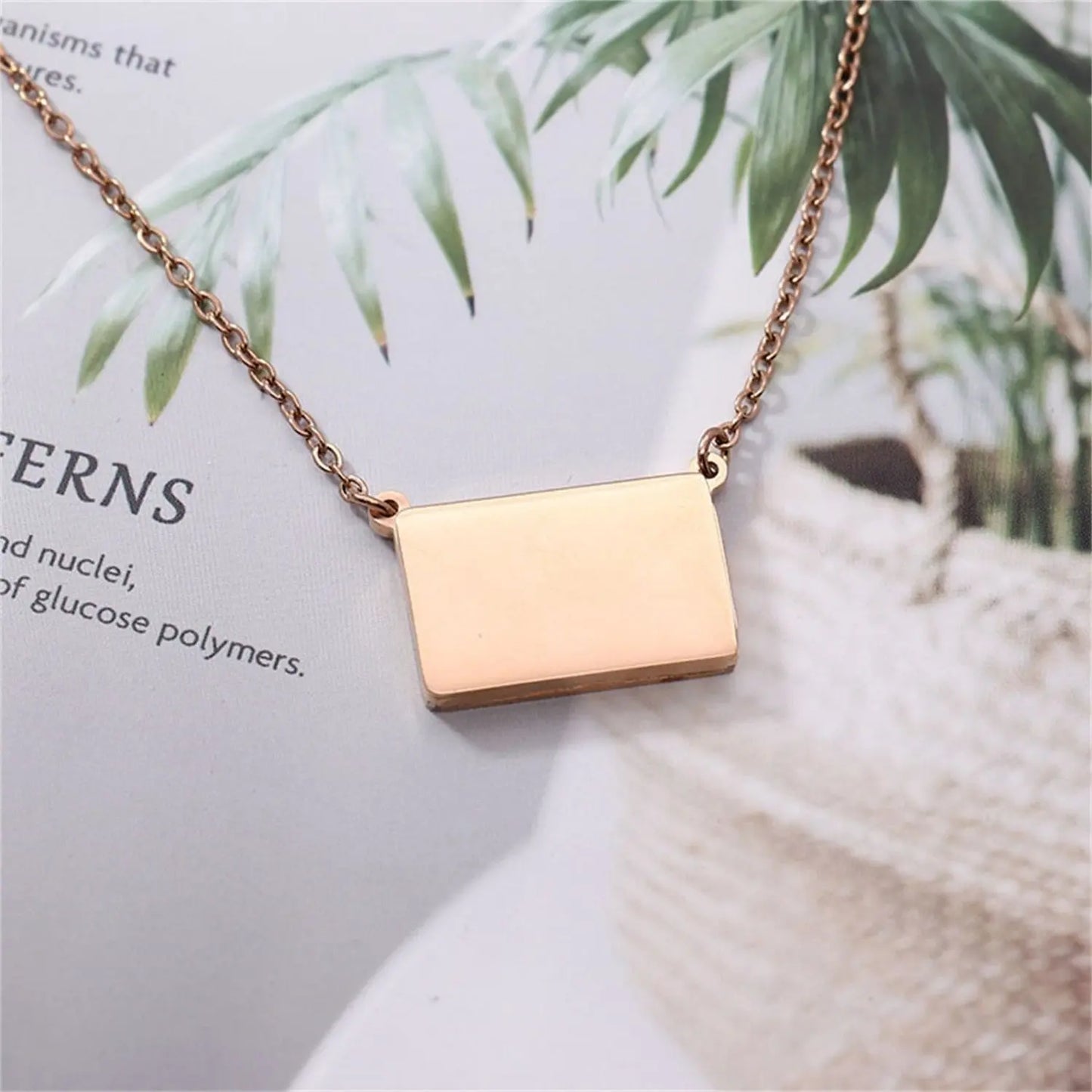 Pull-Out Envelope Necklace Personalized Engraved Photo Locket Unique Pendant - Blade & Thread