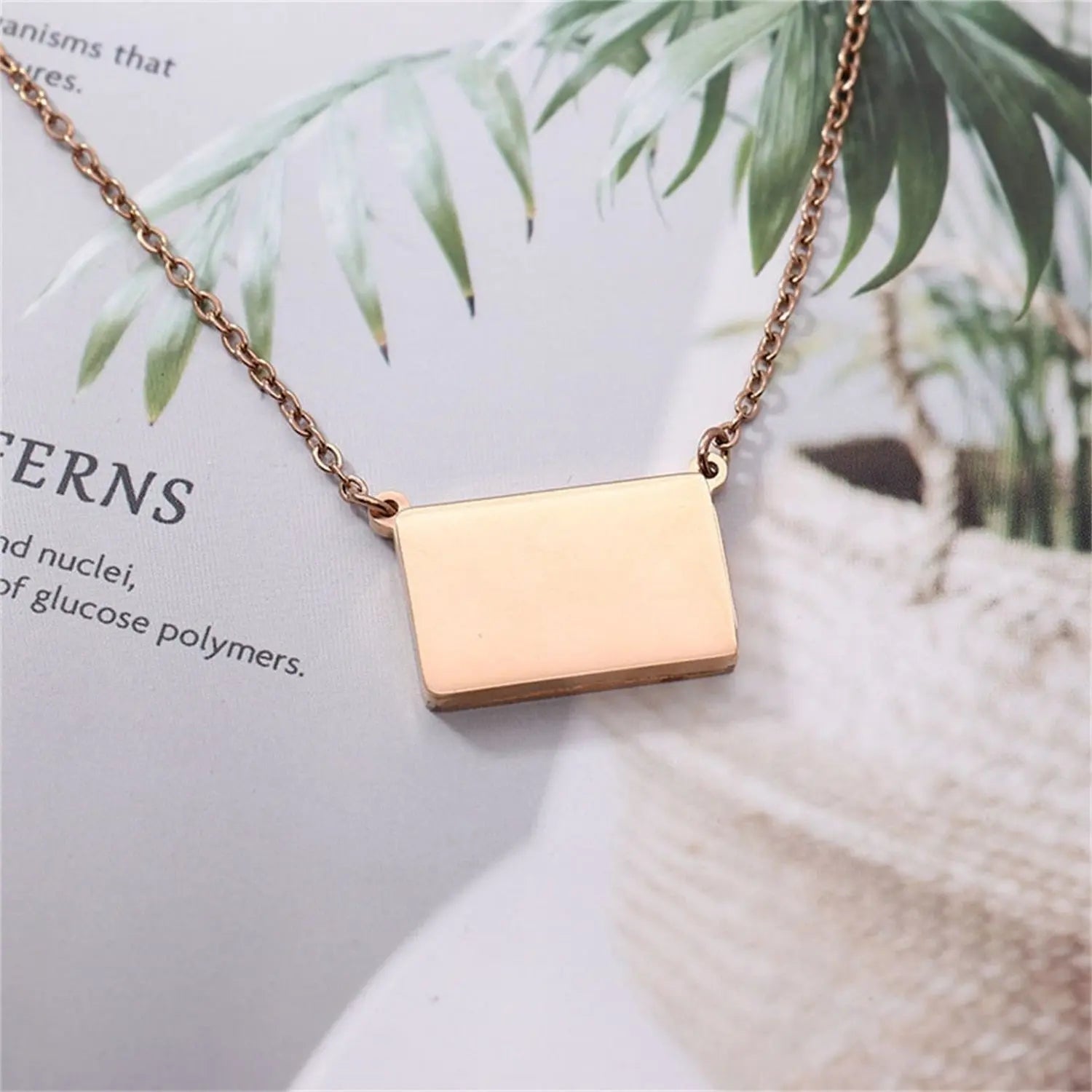 Pull-Out Envelope Necklace Personalized Engraved Photo Locket Unique Pendant - Blade & Thread