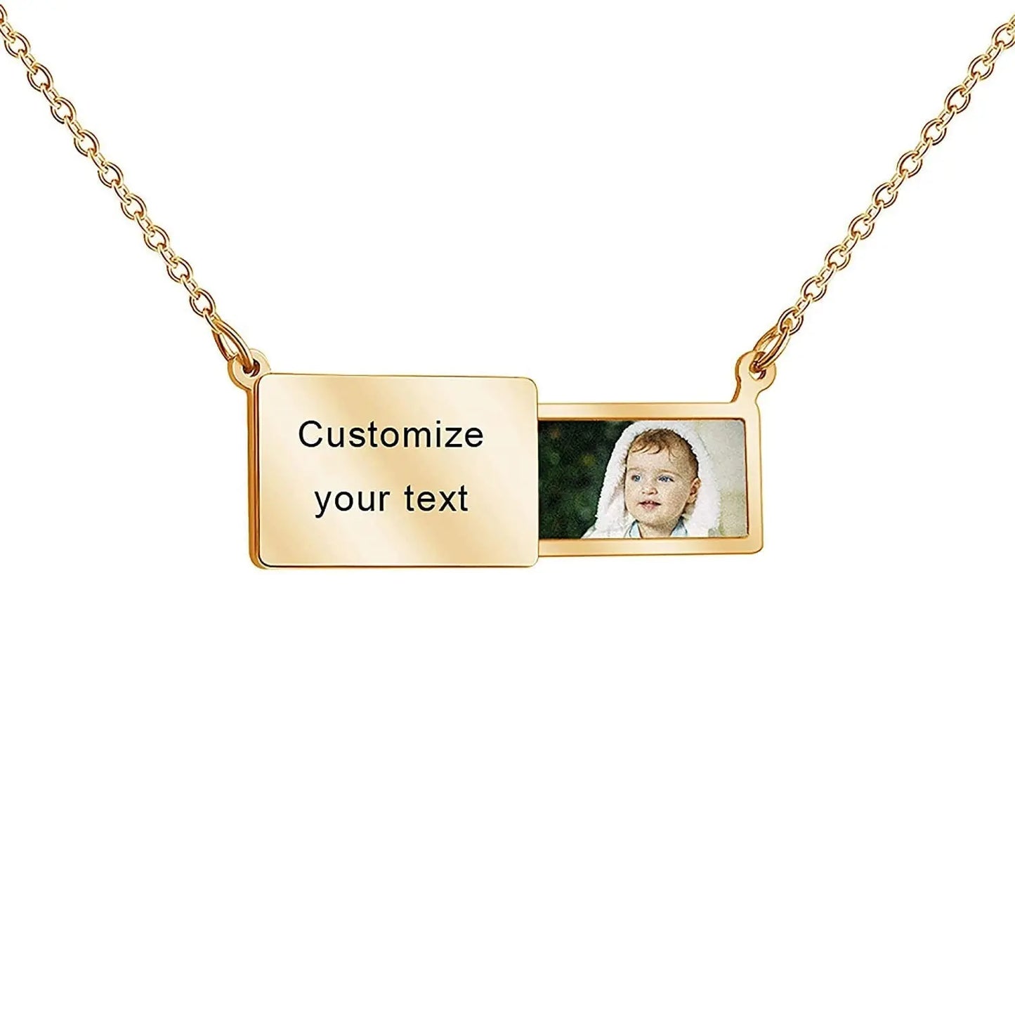Pull-Out Envelope Necklace Personalized Engraved Photo Locket Unique Pendant - Blade & Thread