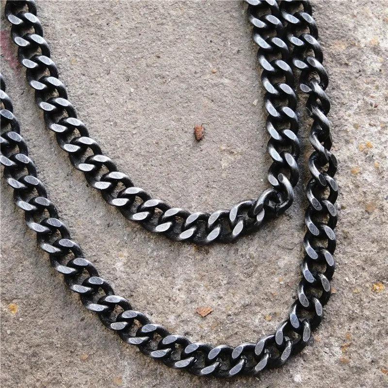 Punk double gun bullet pendant cowhide metal thick trouser chain - Blade & Thread