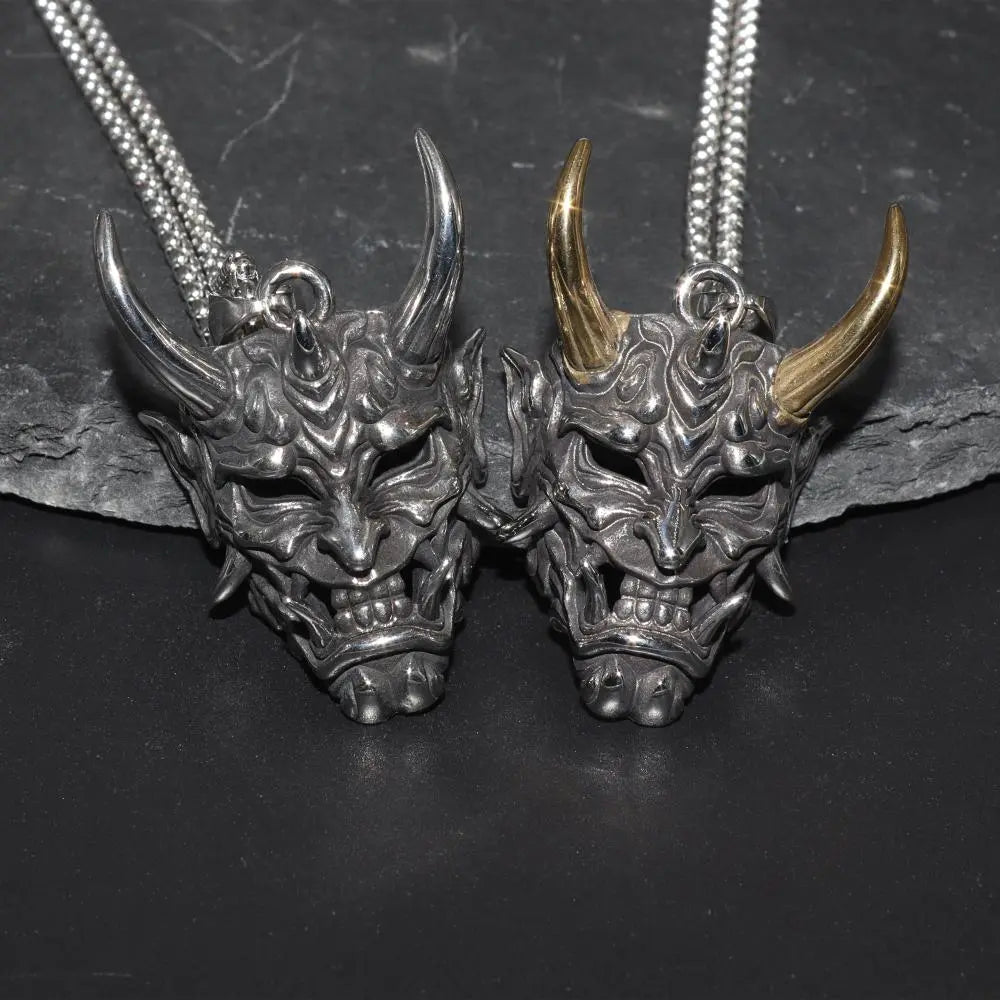 Punk Ghost Skull Mask Pendant Necklace Cool Men's Rock Party Jewelry - Blade & Thread