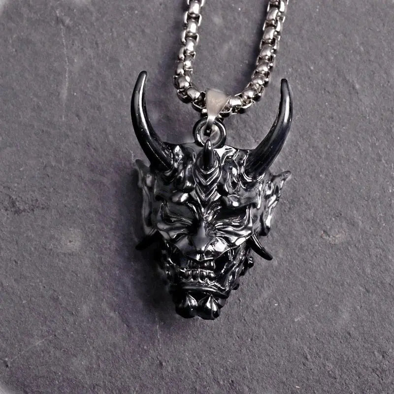 Punk Ghost Skull Mask Pendant Necklace Cool Men's Rock Party Jewelry - Blade & Thread
