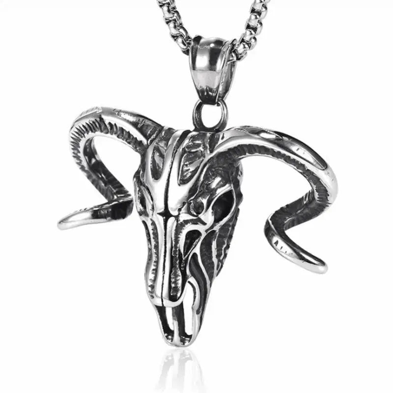Punk Ghost Skull Mask Pendant Necklace Cool Men's Rock Party Jewelry - Blade & Thread