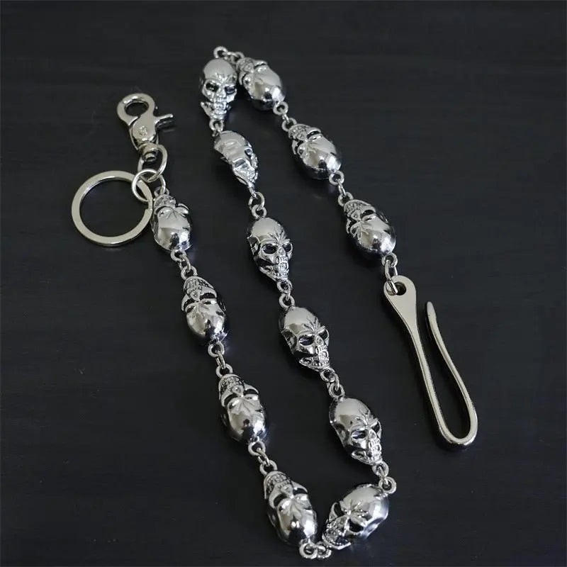 Punk metal big ghost head hip-hop pants chain - Blade & Thread