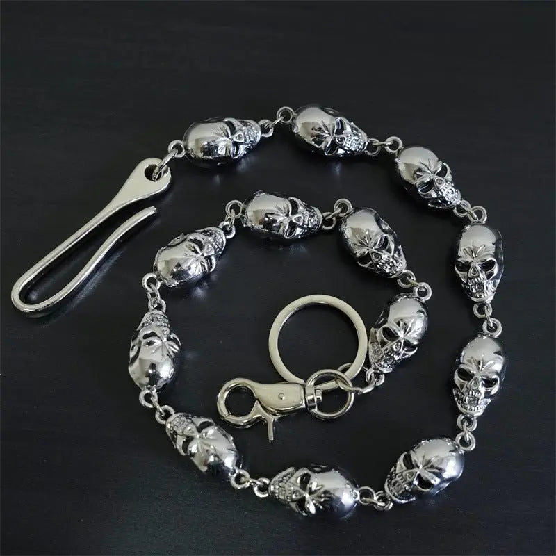 Punk metal big ghost head hip-hop pants chain - Blade & Thread