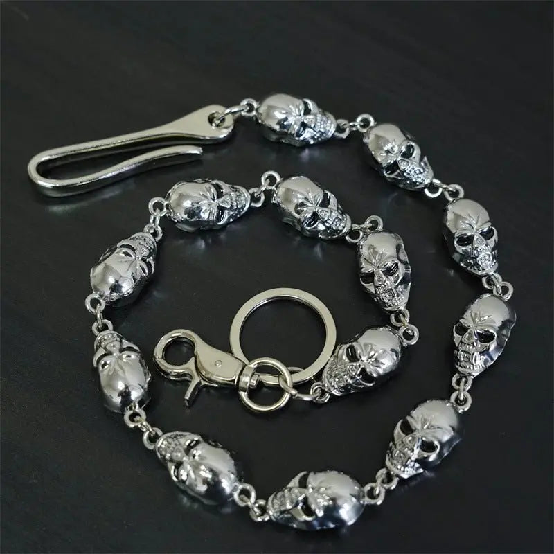 Punk metal big ghost head hip-hop pants chain - Blade & Thread