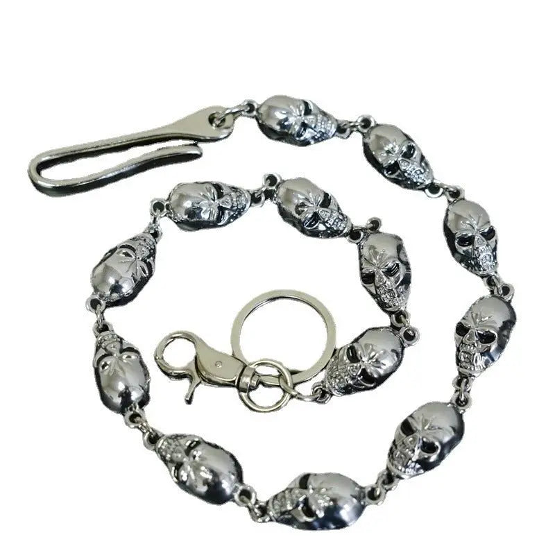 Punk metal big ghost head hip-hop pants chain - Blade & Thread