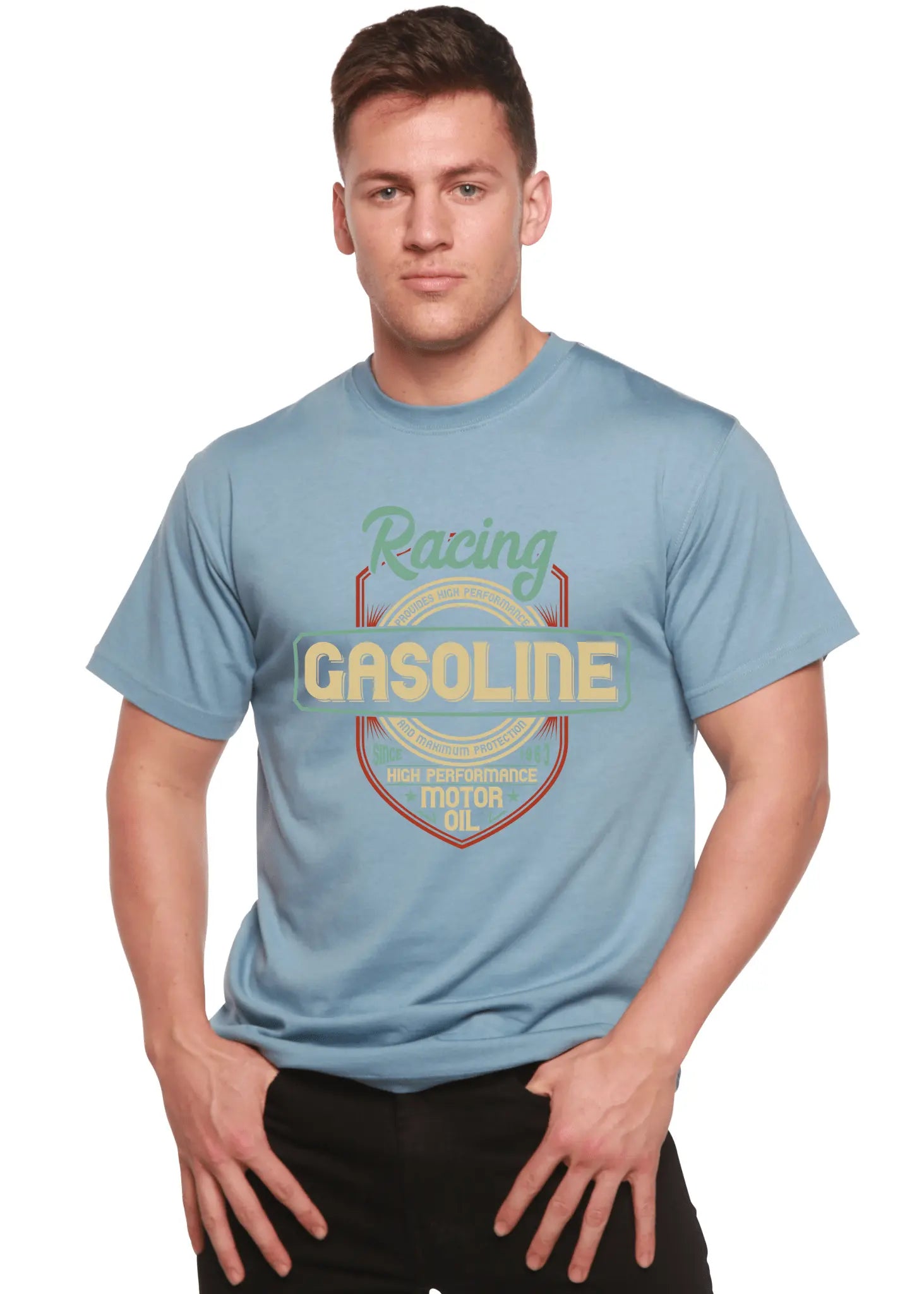 Racing Men's Bamboo Viscose/Organic Cotton Short Sleeve Graphic T-Shirt - Blade & Thread