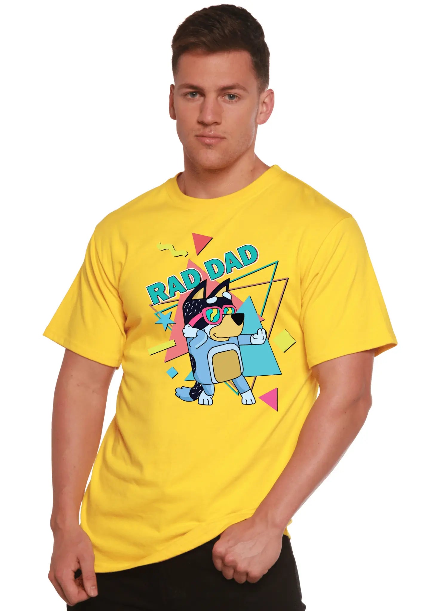 Rad Dad Bluey Men's Bamboo Short Sleeve Graphic T-Shirt - Blade & Thread