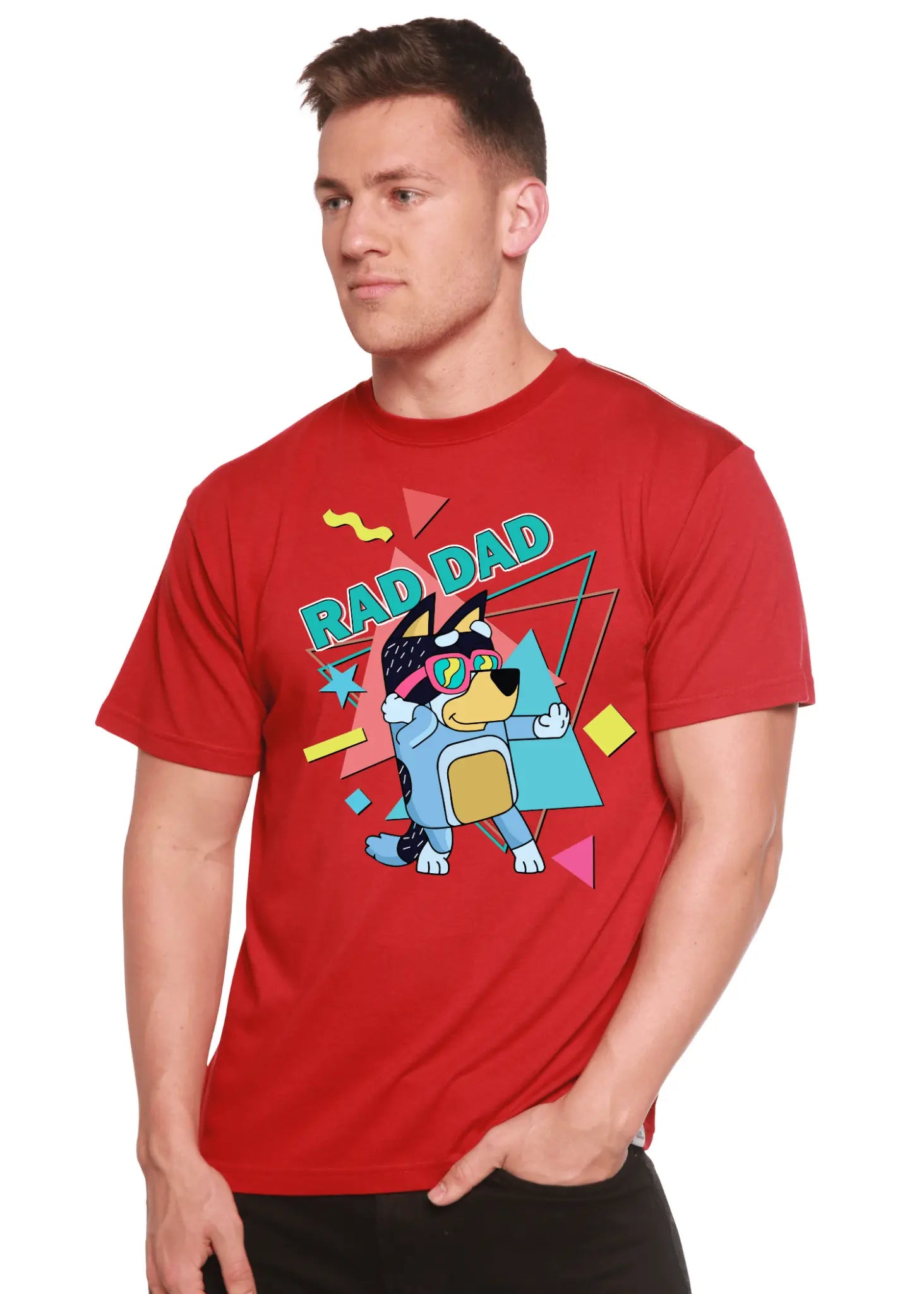 Rad Dad Bluey Men's Bamboo Short Sleeve Graphic T-Shirt - Blade & Thread