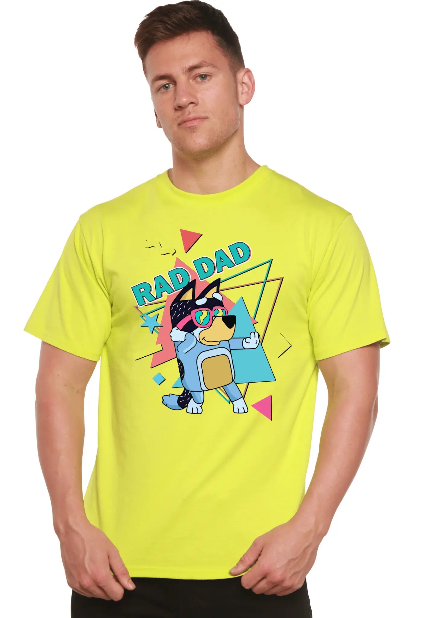 Rad Dad Bluey Men's Bamboo Short Sleeve Graphic T-Shirt - Blade & Thread