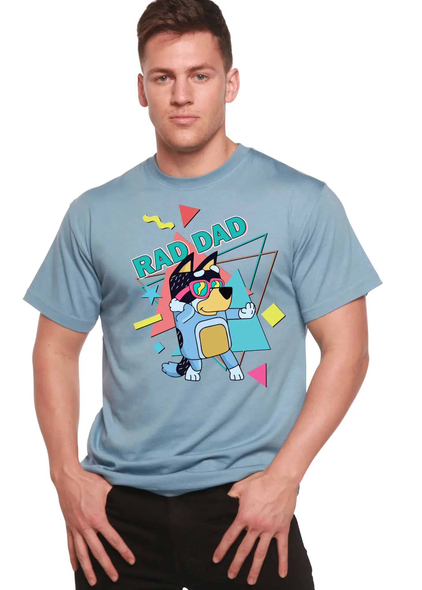 Rad Dad Bluey Men's Bamboo Short Sleeve Graphic T-Shirt - Blade & Thread