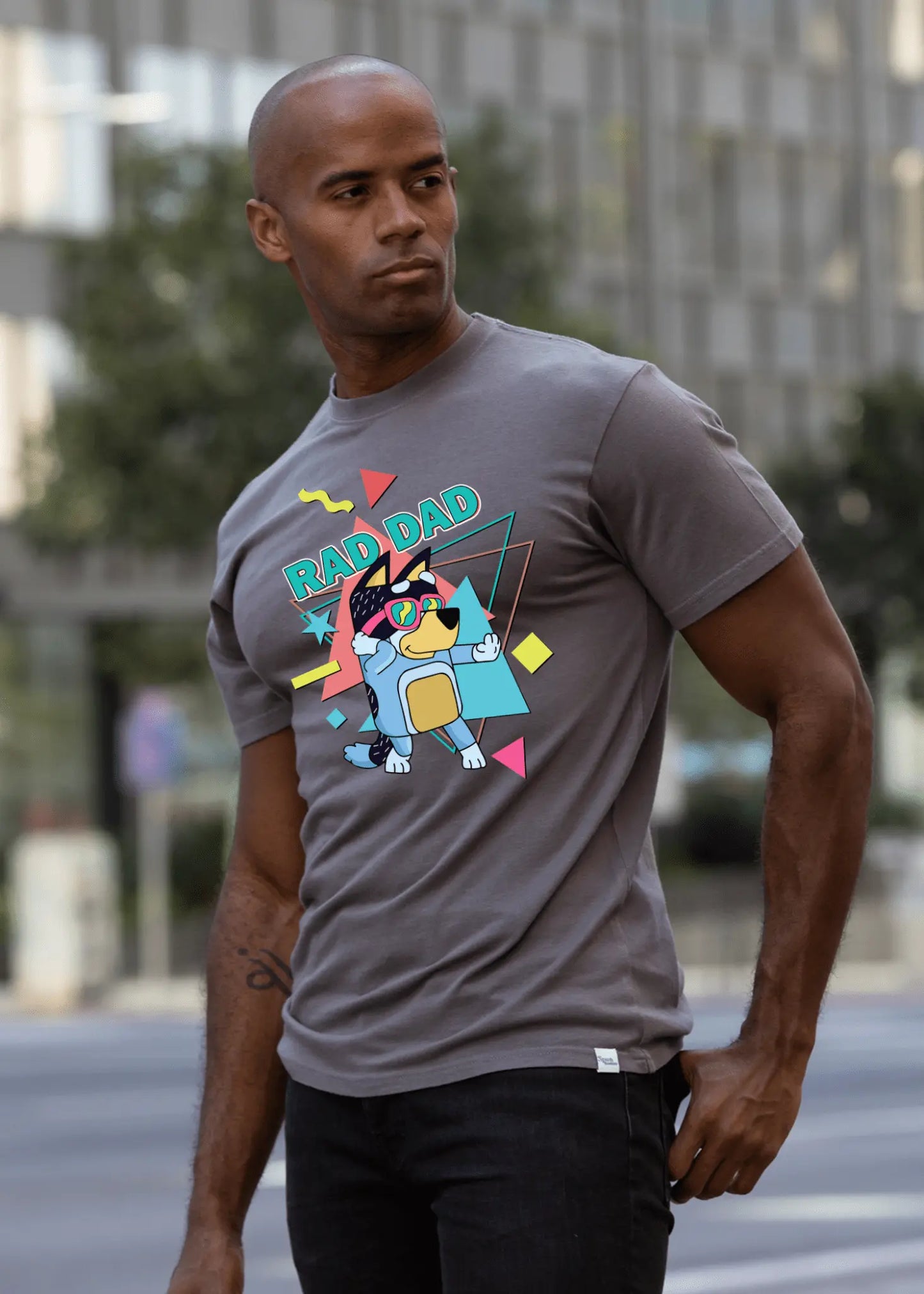 Rad Dad Bluey Men's Bamboo Short Sleeve Graphic T-Shirt - Blade & Thread