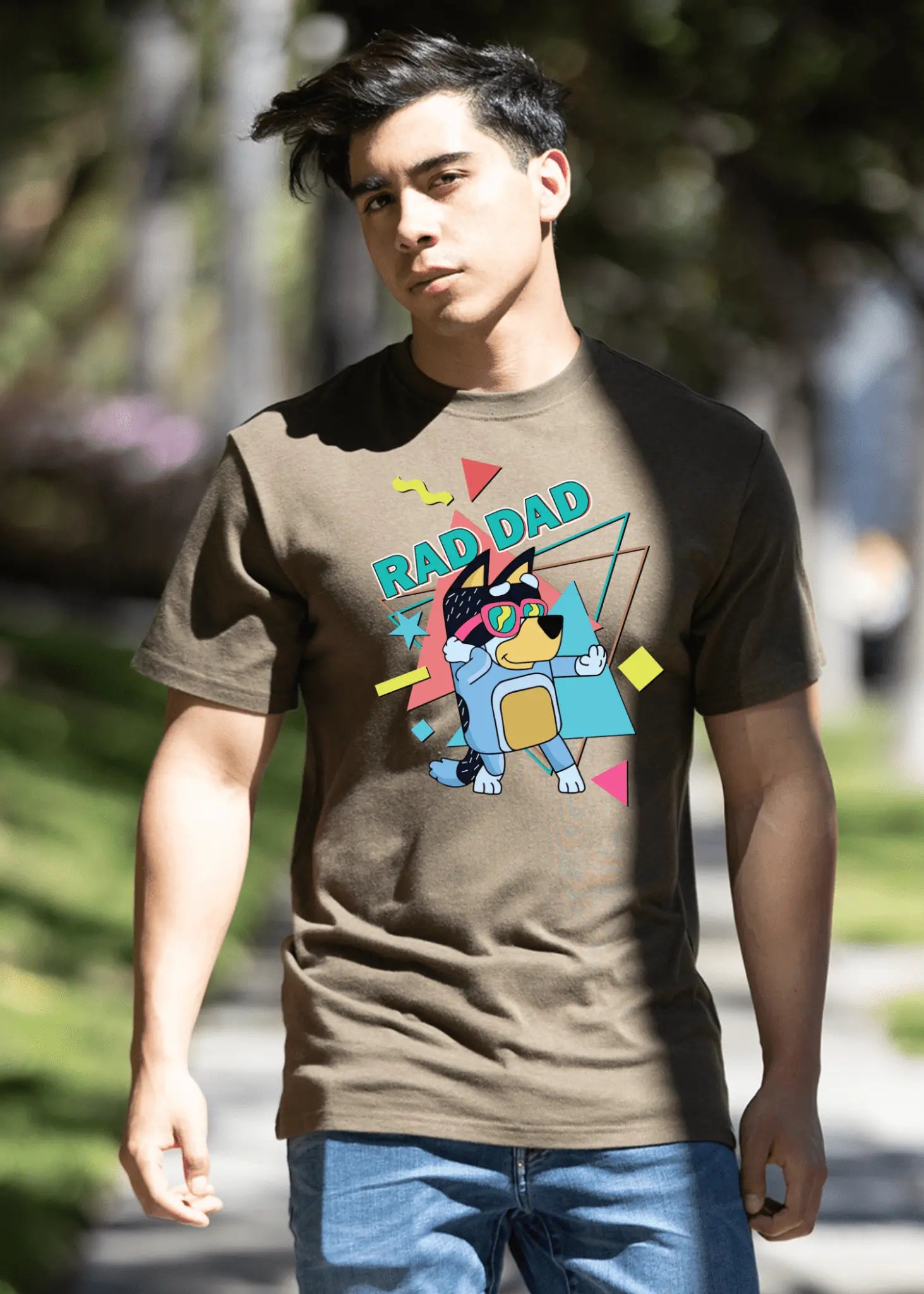 Rad Dad Bluey Men's Bamboo Short Sleeve Graphic T-Shirt - Blade & Thread