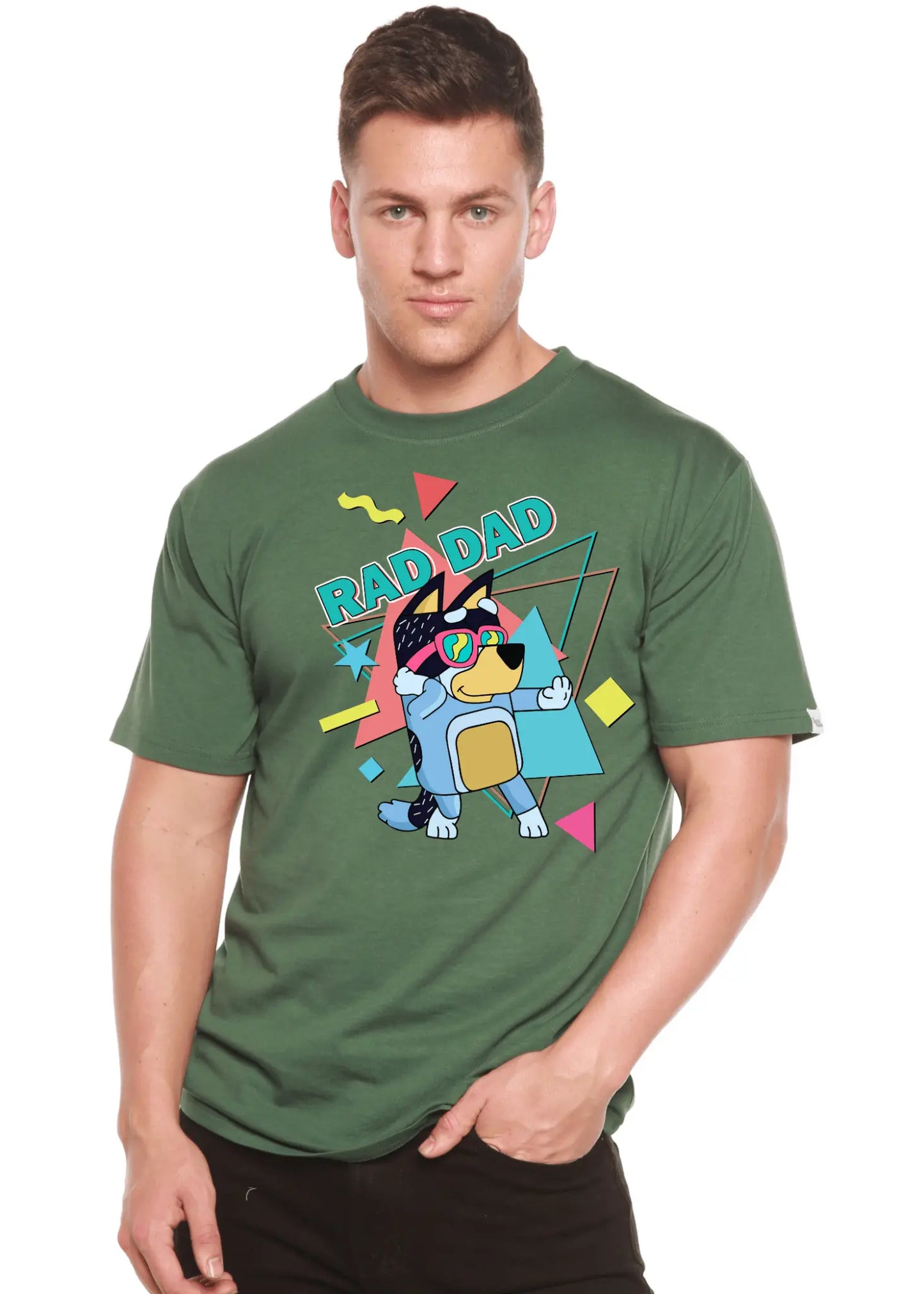 Rad Dad Bluey Men's Bamboo Short Sleeve Graphic T-Shirt - Blade & Thread