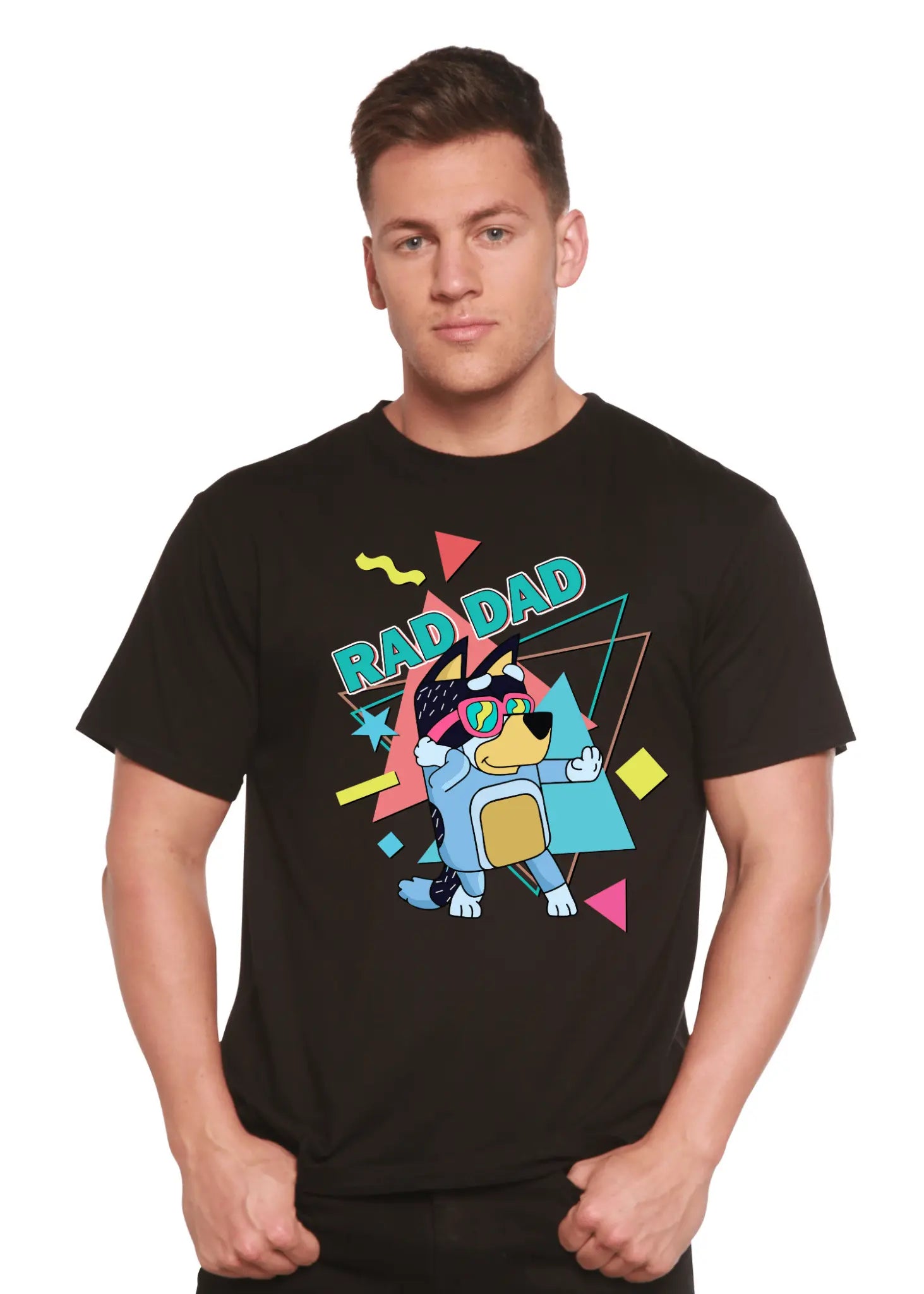 Rad Dad Bluey Men's Bamboo Short Sleeve Graphic T-Shirt - Blade & Thread