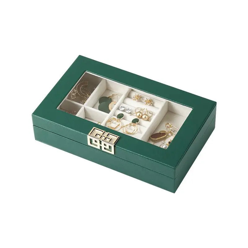 Rectangular PU leather window jewelry box - Blade & Thread