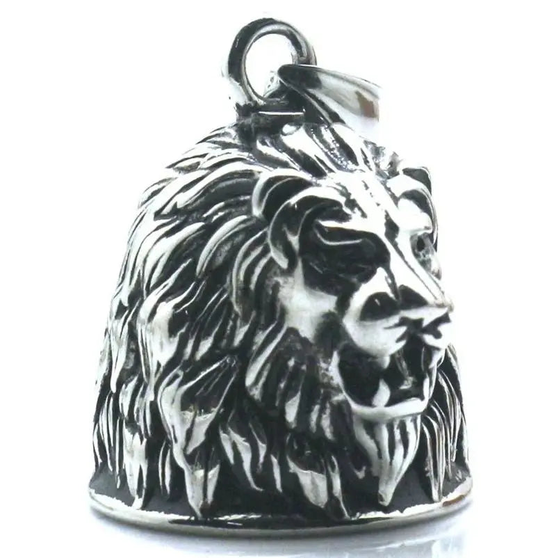 Red Cross Silver-Plated Wings Motorcycle Bell Pendant Necklace - Blade & Thread