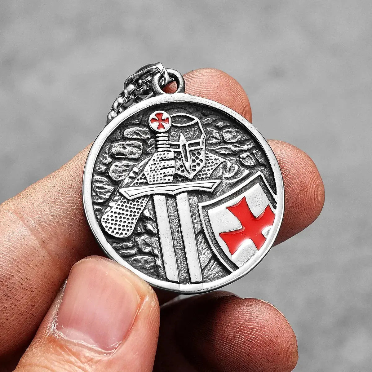 Red Crusade Paladin Necklaces Pendants - Blade & Thread
