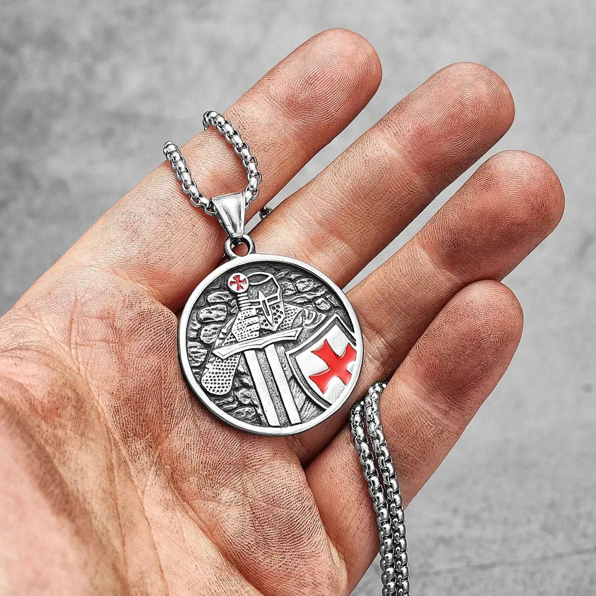 Red Crusade Paladin Necklaces Pendants - Blade & Thread