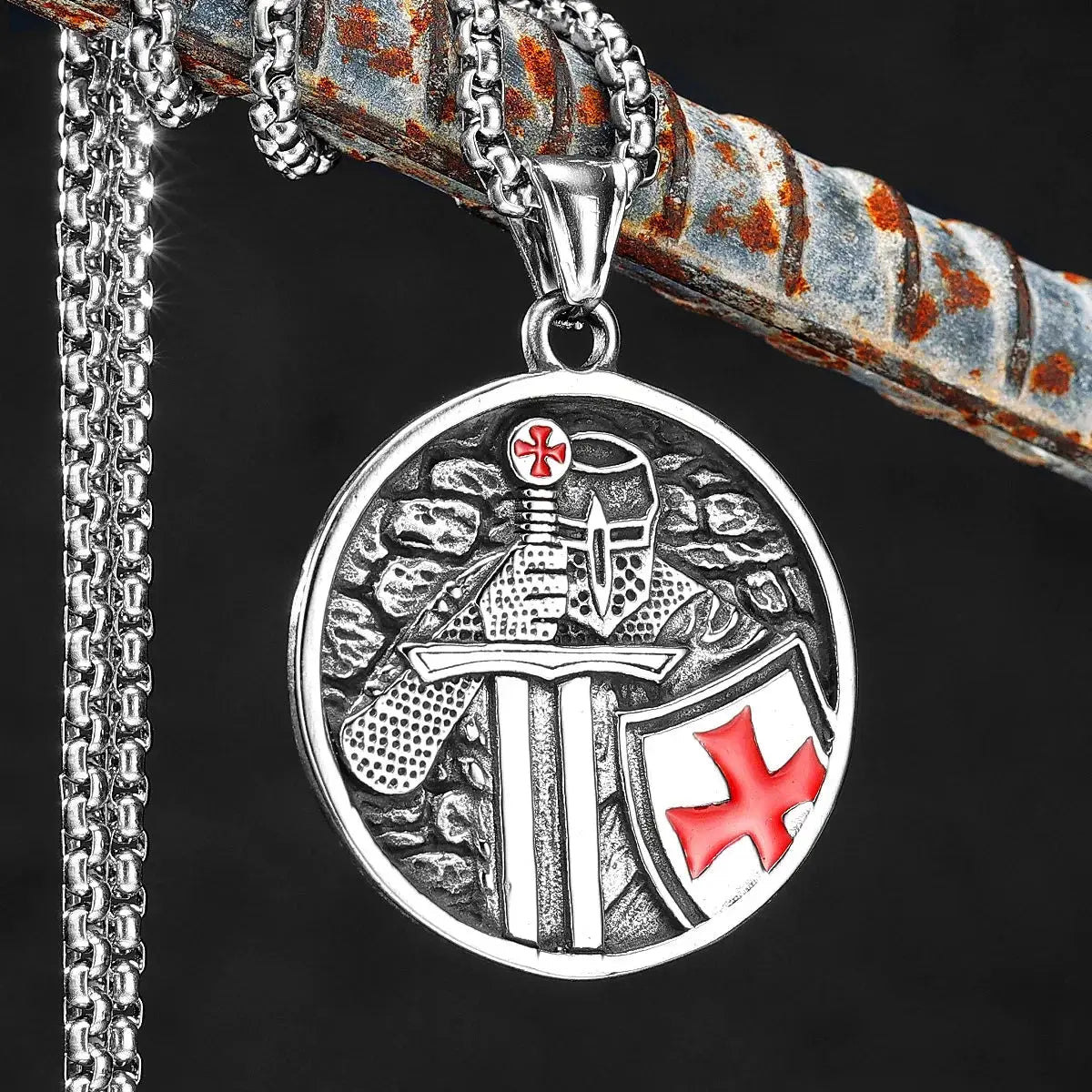 Red Crusade Paladin Necklaces Pendants - Blade & Thread