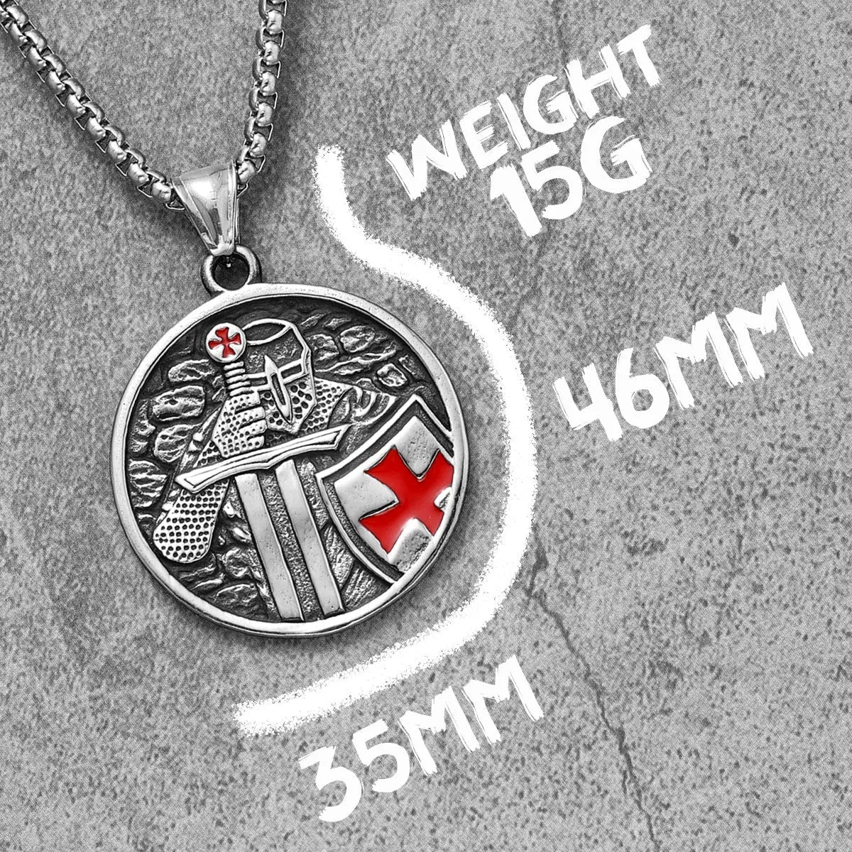 Red Crusade Paladin Necklaces Pendants - Blade & Thread