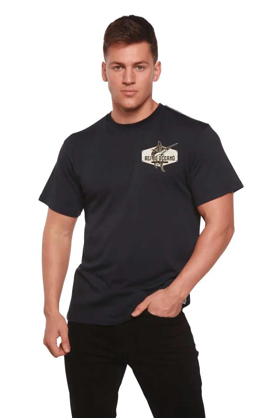 Rei do Oceano Men's Bamboo Short Sleeve Graphic T-Shirt - Blade & Thread