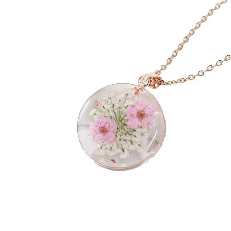 Resin forget me not necklace - Blade & Thread