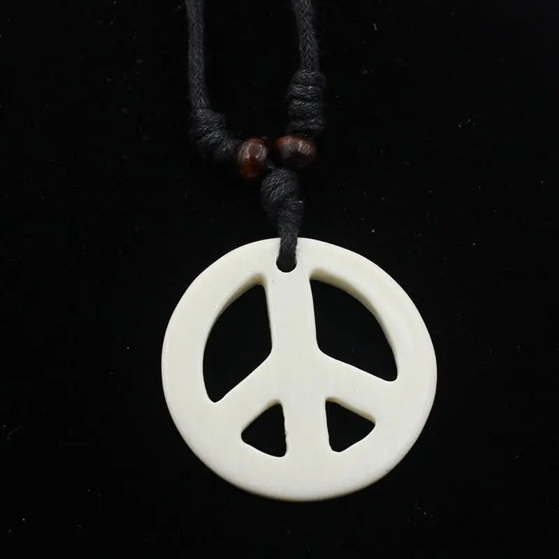 Resin Peace Sign Necklace - Blade & Thread