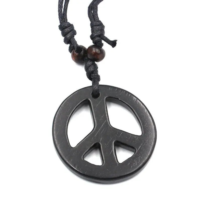 Resin Peace Sign Necklace - Blade & Thread
