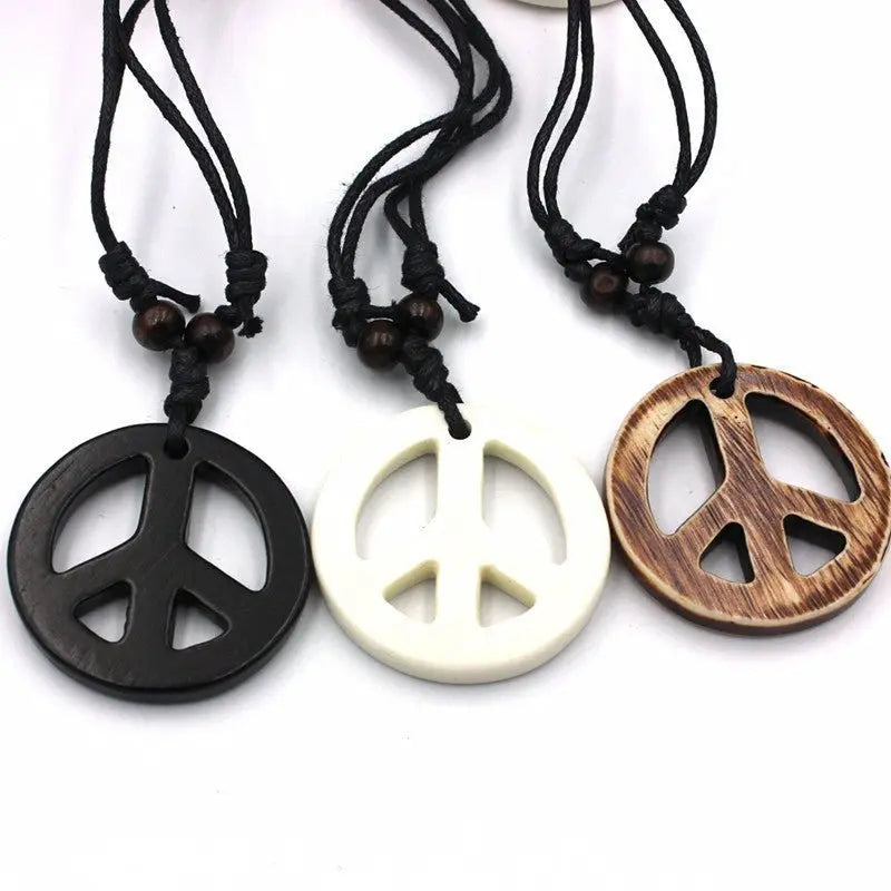 Resin Peace Sign Necklace - Blade & Thread