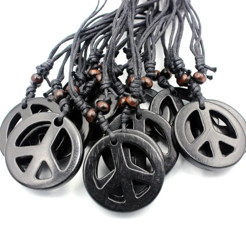 Resin Peace Sign Necklace - Blade & Thread