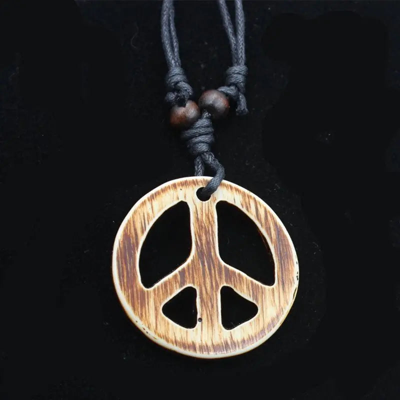 Resin Peace Sign Necklace - Blade & Thread