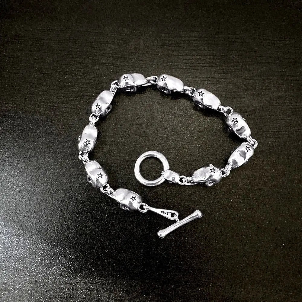 Retro and trendy skull bracelet - Blade & Thread