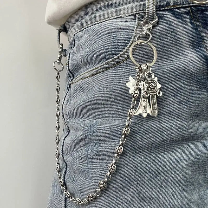 Retro cross dagger pants chain - Blade & Thread