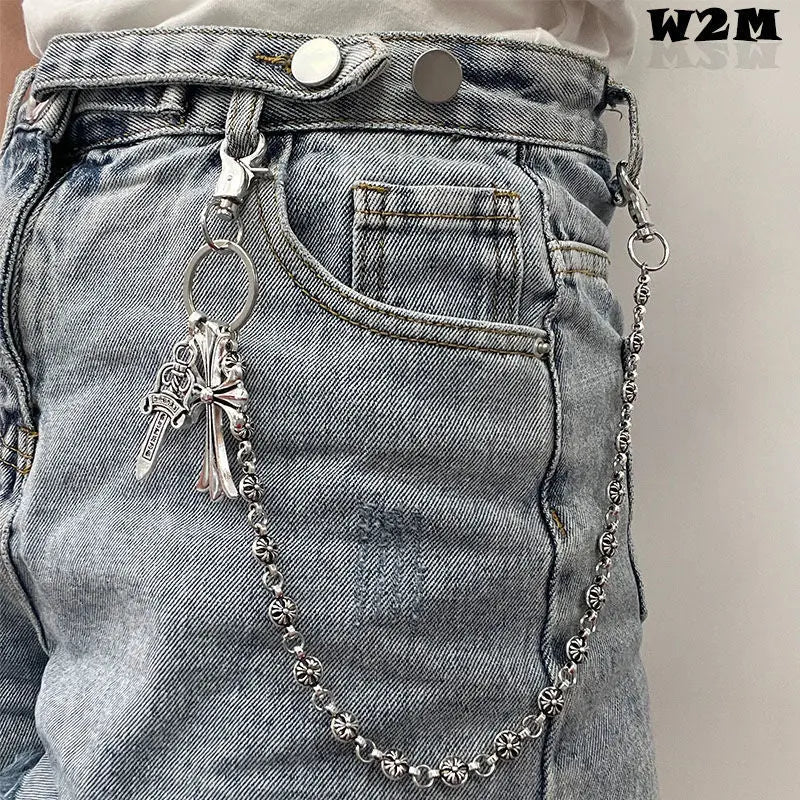 Retro cross dagger pants chain - Blade & Thread