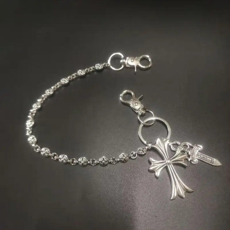 Retro cross dagger pants chain - Blade & Thread
